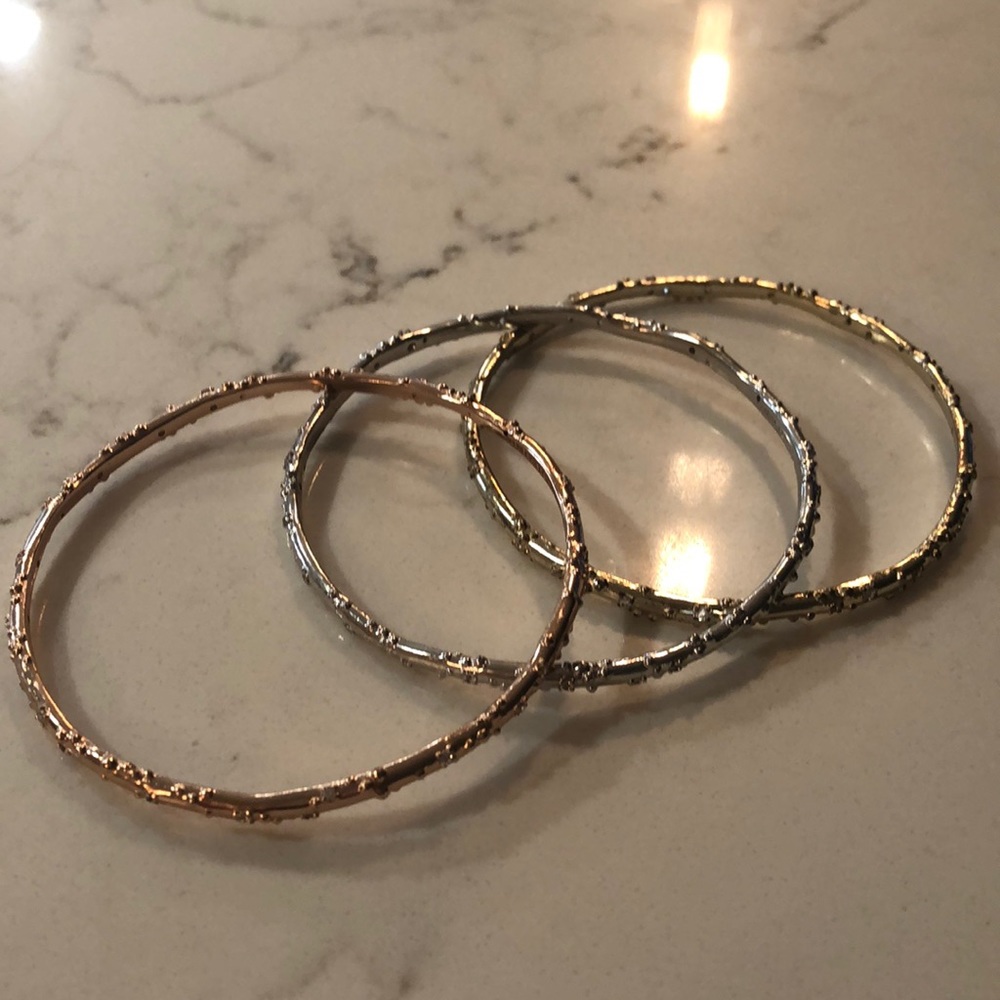 Kendra Scott Mixed Metal Coral Texture Bangle Set